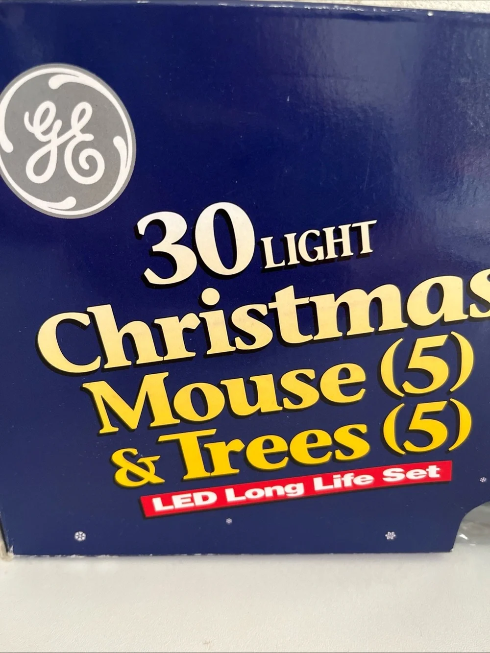 Vintage GE General Electric Christmas Lights Mouse Trees LED String 7.5 ft 2 Set